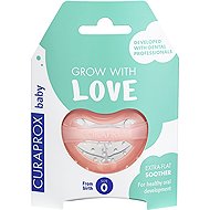 CURAPROX Baby Soother from birth, size 0, coral - Baby Pacifier