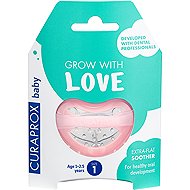 CURAPROX Baby, Orthodontic Soother 1–2.5 Years, Size 1, Pink - Baby Pacifier