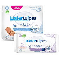 WATERWIPES Newborn Baby 240 pcs (4× 60 pcs) + Soothing Clean 60 pcs - Wet Wipes