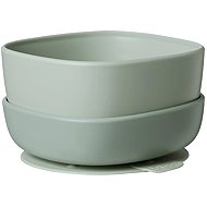 b.box Dětské misky s přísavkou 2 ks zelené - Bowl Set