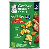 GERBER křupky s mrkví a jahodou 35 g - Crisps for Kids