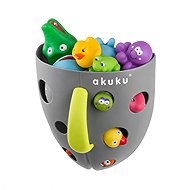 AKUKU plastic bath toy storage box, grey - Bath Tub Play Pouch