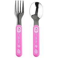 AKUKU children’s stainless steel cutlery set, pink - Children's Cutlery