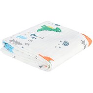 AKUKU muslin blanket 110 × 105 cm, dinosaurs - Blanket