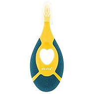 AKUKU first toothbrush with teether, yellow and blue - Toothbrush