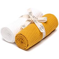 ESECO Muslin Diapers, White Mustard 2 pcs - Cloth Nappies