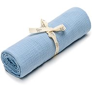 T-TOMI BIO muslin towel Blue - Children's Bath Towel