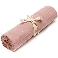 ESECO muslin towel Pink With Stars 120 × 120 cm - Children's Bath Towel