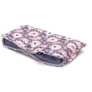 T-TOMI Mittens Grey Flowers - Stroller Hand Muff
