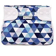 T-TOMI orthopaedic abduction panties - snaps, Blue Triangles (3 - 6 kg) - Abduction Nappies