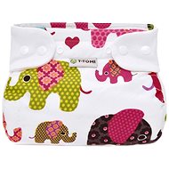 T-TOMI orthopaedic abduction panties - snaps, Pink Elephants (3 - 6 kg) - Abduction Nappies