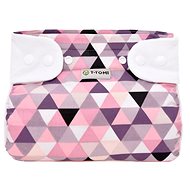 T-TOMI orthopaedic abduction panties - snaps, Pink Triangles (5 - 9 kg) - Abduction Nappies