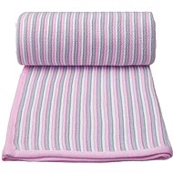 T-TOMI knitted blanket Spring White-Pink, 80 × 100 cm - Blanket