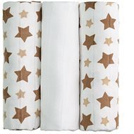 T-TOMI BIO bamboo nappies, Beige Stars - Cloth Nappies