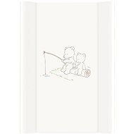 CEBA BABY Comfort Pelenkázó alátét kemény lappal 50 × 70 cm, Papa Bear fehér - Pelenkázó alátét