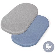 CEBA prostěradlo do kočárku 73-80 × 30-37 cm, Light Grey Blue, 2 ks - Prostěradlo