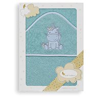 INTERBABY Terry Towel (100 × 100cm) Unicorn, Green - Children's Bath Towel