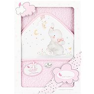 INTERBABY Terry Towel (100 × 100cm) Elephant, Pink - Children's Bath Towel