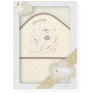 INTERBABY Terry Towel (100 × 100cm) Bunny and Bear, Cream - Children's Bath Towel