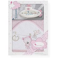 INTERBABY Terry Towel (100 × 100 m) Linen and Thermometer, Pink - Children's Bath Towel