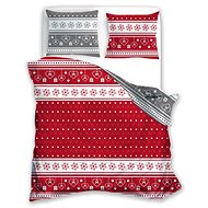 FARO Reversible Bedding Set Scandic Red 140×200cm - Bed Linen