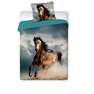 FARO Reversible Bedding Set Horse in a Storm 140×200cm - Bed Linen