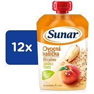 Sunar capsule fruit porridge peach apple oats 12×120 g - Meal Pocket