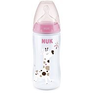 NUK FC+ fľaša s kontrolou teploty 300 ml, ružová - Dojčenská fľaša