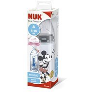 NUK FC+ Mickey cumisüveg hőmérséklet-ellenőrzővel 300 ml, szürke - Cumisüveg
