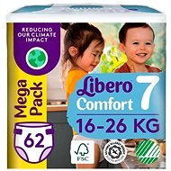 Libero Comfort 7+ Mega Pack (62 db) 16 - 26 kg - Eldobható pelenka