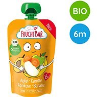 Fruchtbar BIO ovocné vrecko jablko, mrkva, marhuľa a banán 100 g - Kapsička pre deti