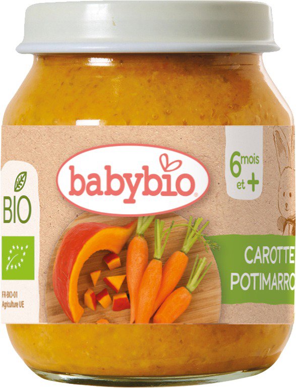 BABYBIO Organic carrot and pumpkin 130 g - Baby Food