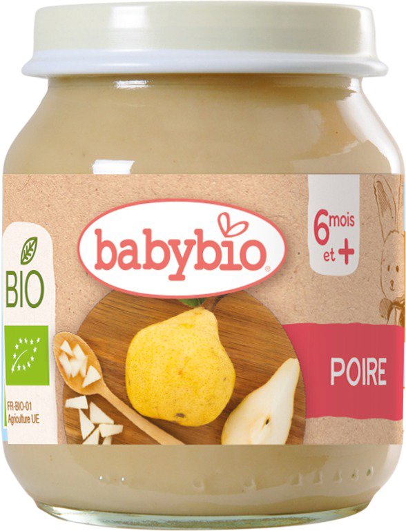 BABYBIO Organic pear 130 g - Baby Food