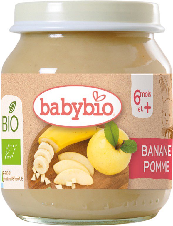 BABYBIO Organic banana and apple 130 g - Baby Food
