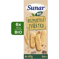 Sunar Organic biscuits dissolvable animals 6× (4× 40 g) - Children's Cookies