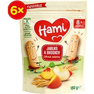 Hami baby biscuits apple and peach 6×150 g - Children's Cookies