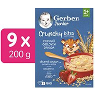 GERBER Junior nemléčná kaše jahodová s křupavými kousky 9× 200 g - Nemléčná kaše