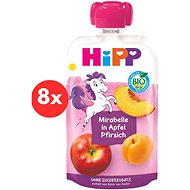 HiPP BIO Hippies Apple Peach Mirabelka 8×100 g - Meal Pocket