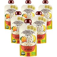 Rudolfs Organic Peach, banana, wholemeal porridge 6 × 110 g - Meal Pocket