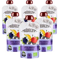 Rudolfs Organic Apple, banana, blueberry 6 × 110 g - Meal Pocket