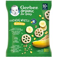 GERBER Organic Chewing Wheels crispy wheels with banana 28 g - Crisps for Kids
