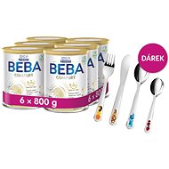 BEBA COMFORT 3, 5HMO 6×800 g + TESCOMA cutlery Merry animals - Baby Formula