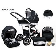 RAF-POL 3-in-1 Largo 11 Black Dots - Baby Buggy