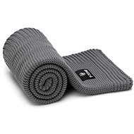 T-TOMI Knitted Blanket Dark Grey Waves - Blanket