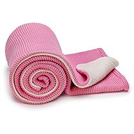 T-TOMI Knitted Blanket WARM Pink Waves - Blanket