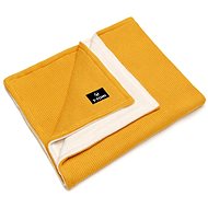 T-TOMI Knitted Blanket WARM Mustard Waves - Blanket