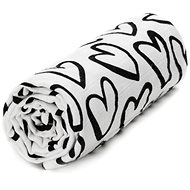 T-TOMI ORGANIC Bamboo Towel Black Hearts - Children's Bath Towel