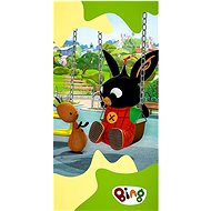 CARBOTEX Children's Bath Towel Bing Bunny on swing 70×140cm - Children's Bath Towel