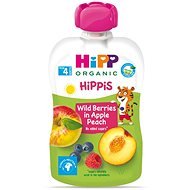 HiPP BIO 100 % ovocie Jablko-Broskyňa-Lesné ovocie od uk. 4. mesiaca, 100 g - Kapsička pre deti