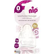 NIP Round Bottle Teat with Wide Mouth, Flow M, 2 pcs - Teat